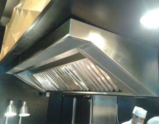 Installation of kitchen hood งานติดตั้งฝาชีดูดอากาศ