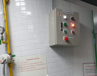 Installation of leak alarm and shut-off device for gas system งานเพิ่มระบบตัดแก๊ส